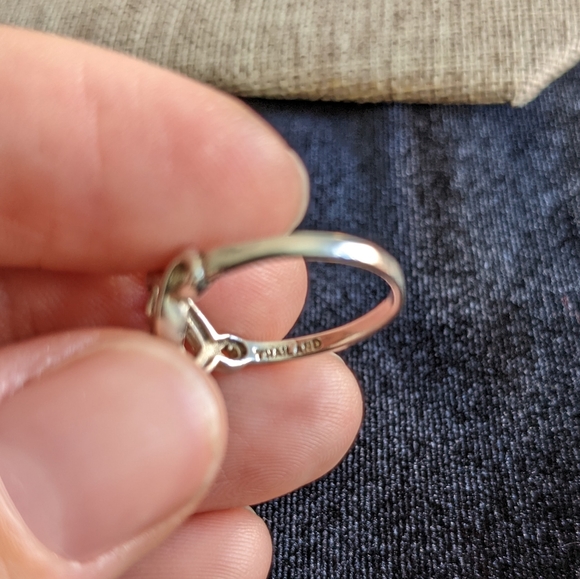 Vintage Sterling Silver Filigree Shield Ring Size 6 .925 Thailand - Picture 3 of 4